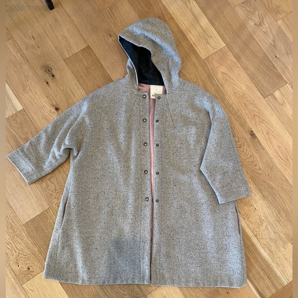 Rita DiCesare Hooded Wool Blend Swing Coat - Picture 3 of 5